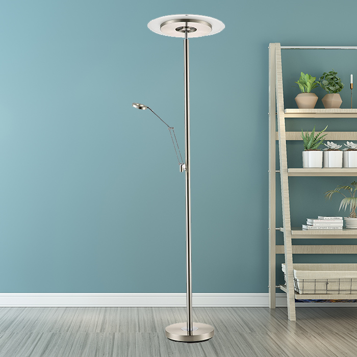 Vilka är dekorationsförslagen för mor och son golvlampa?
